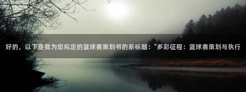 好的，以下是我为您拟定的篮球赛策划书的新标题：\