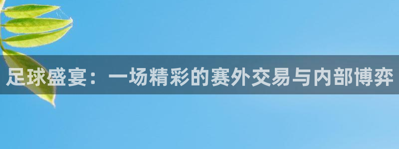  k1体育官网app下载：足球盛宴：一场精彩的赛外交易与内部博